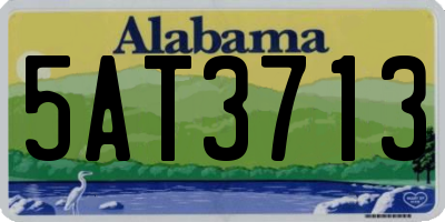 AL license plate 5AT3713