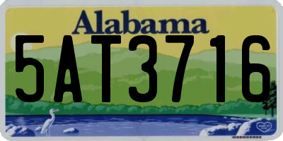 AL license plate 5AT3716