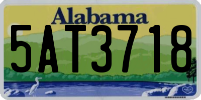 AL license plate 5AT3718