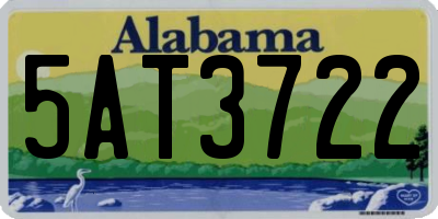 AL license plate 5AT3722