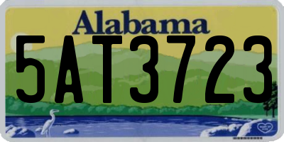 AL license plate 5AT3723