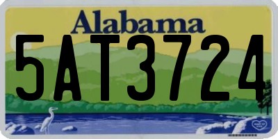 AL license plate 5AT3724