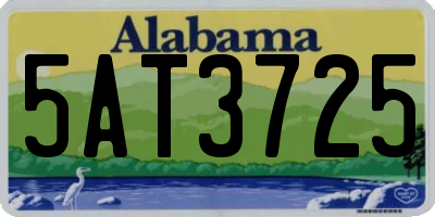AL license plate 5AT3725