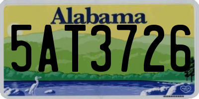 AL license plate 5AT3726