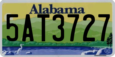 AL license plate 5AT3727