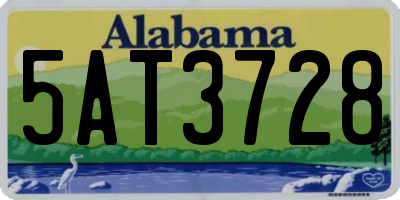 AL license plate 5AT3728