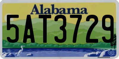 AL license plate 5AT3729