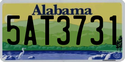 AL license plate 5AT3731