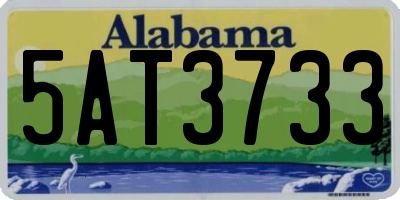 AL license plate 5AT3733