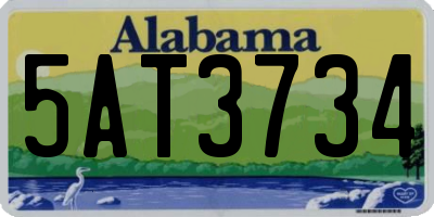 AL license plate 5AT3734
