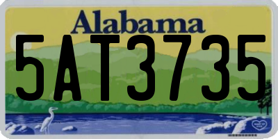 AL license plate 5AT3735