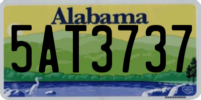 AL license plate 5AT3737