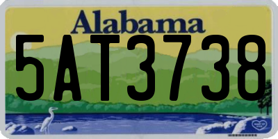 AL license plate 5AT3738