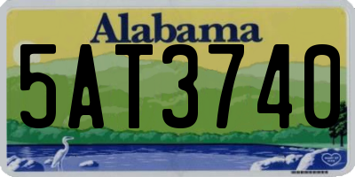 AL license plate 5AT3740