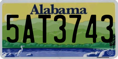 AL license plate 5AT3743