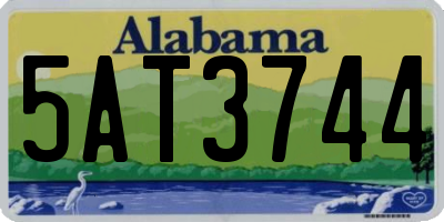 AL license plate 5AT3744
