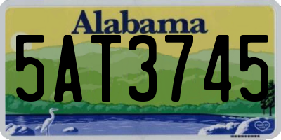 AL license plate 5AT3745
