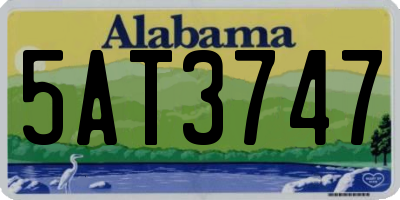 AL license plate 5AT3747