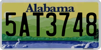 AL license plate 5AT3748