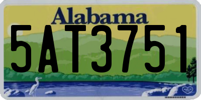 AL license plate 5AT3751
