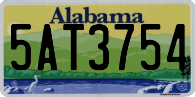 AL license plate 5AT3754