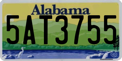 AL license plate 5AT3755