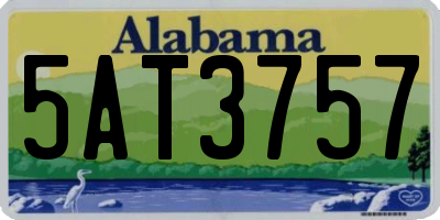 AL license plate 5AT3757