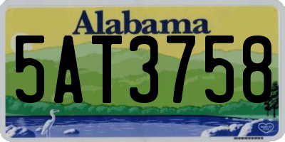 AL license plate 5AT3758
