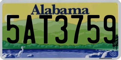 AL license plate 5AT3759