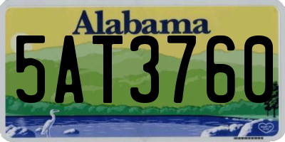 AL license plate 5AT3760