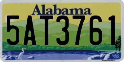 AL license plate 5AT3761