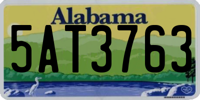 AL license plate 5AT3763
