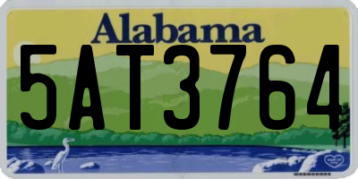 AL license plate 5AT3764
