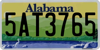 AL license plate 5AT3765