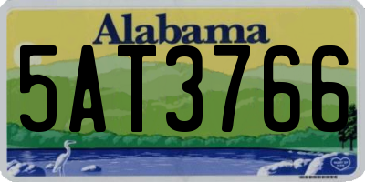 AL license plate 5AT3766