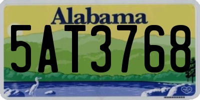 AL license plate 5AT3768