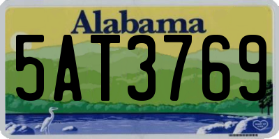 AL license plate 5AT3769