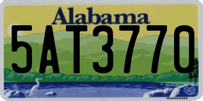 AL license plate 5AT3770