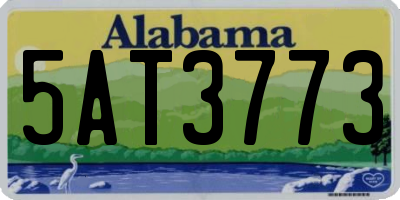AL license plate 5AT3773