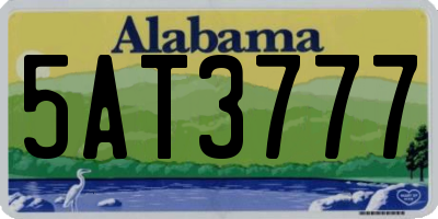 AL license plate 5AT3777
