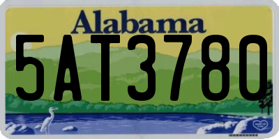AL license plate 5AT3780