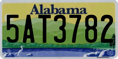 AL license plate 5AT3782