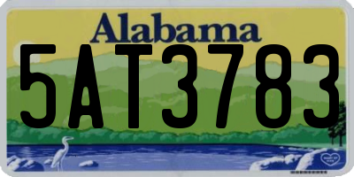 AL license plate 5AT3783