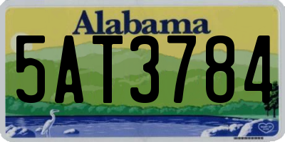 AL license plate 5AT3784