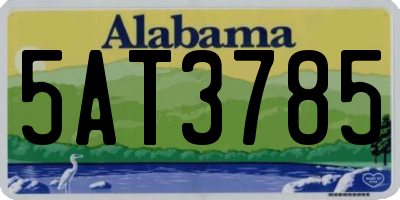 AL license plate 5AT3785