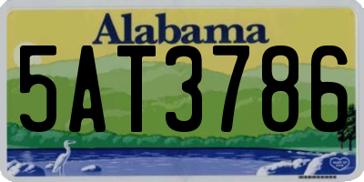 AL license plate 5AT3786