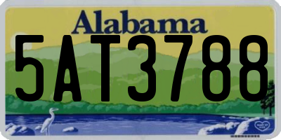 AL license plate 5AT3788