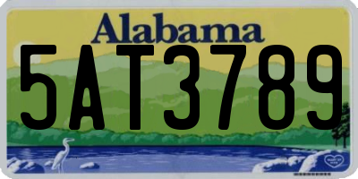 AL license plate 5AT3789