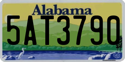 AL license plate 5AT3790