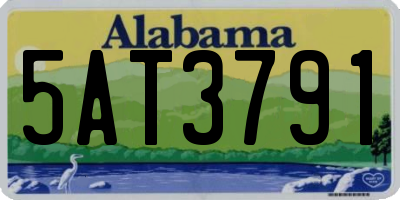AL license plate 5AT3791